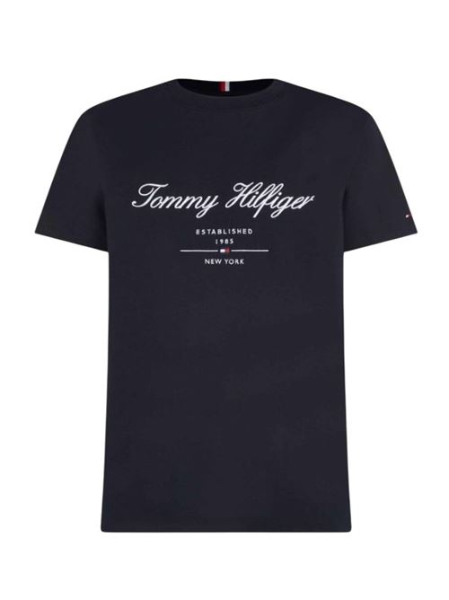 Crew-neck T-shirt with Script logo Tommy Hilfiger | MW0MW33691.DW5